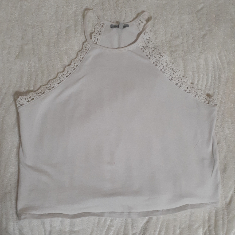 Cute white halter top NEVER WORN